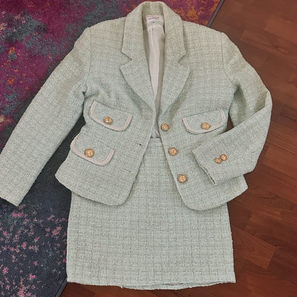 🌟 HP 🌟 RARE Vintage Haute Couture Rita Nazzari 80s wool suit